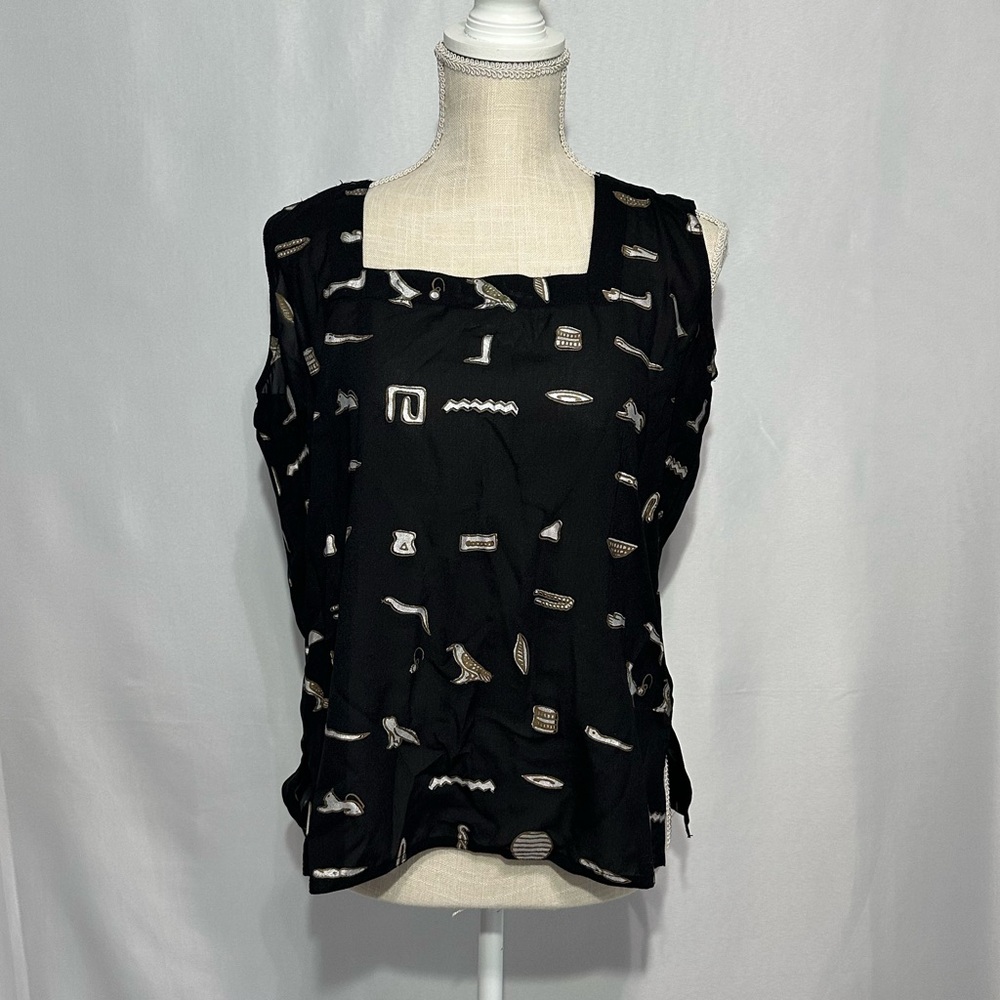 Anthony Mark Hankins Black Blouse Size Medium